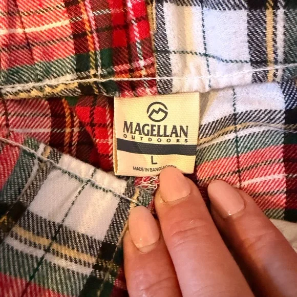 Magellan Outdoors Red Plaid Pajama Pants - Picture 2 of 2